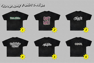 an awesome custom typographic tshirt design