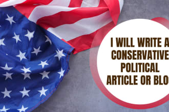 write a conservative political article or blog