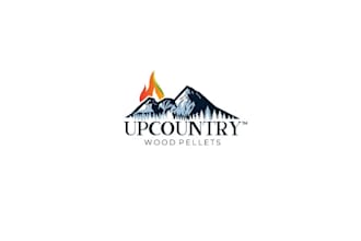 upcountry wood pellets logo design