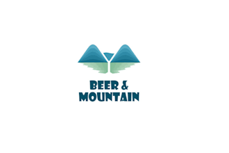 design beautifully extraordinary beer and mountains logo