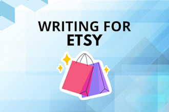 write your etsy bio and product descriptions