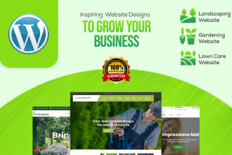 develop landscaping, gardening, lawn care wordpress website