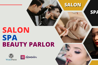 create salon, spa, and beauty parlor website with an online booking system