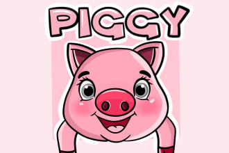 draw cute cartoon logo mascot, cartoon portrait and t shirt designs