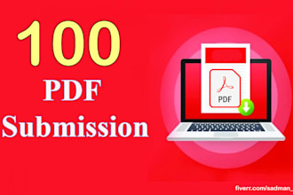 do pdf submission to 100 high da document sharing websites
