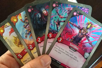 develop card game, board game, tarot cards, card design, character design