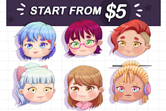 draw cute chibi character for emoji and other