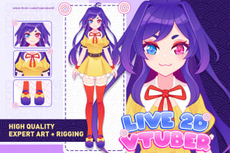 create custom live2d model vtuber character design