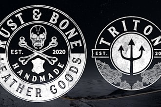 desing retro stamp badge logo