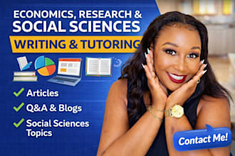 assist with economics, research, and social sciences writing or tutoring