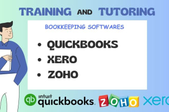 train you on how to use quickbooks, xero and zoho books