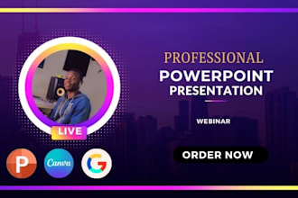 create unique powerpoint canva presentation for business and webinar