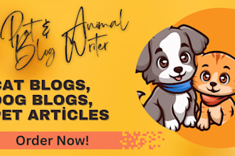 write original no ai pet dog cat blog within 24 hours