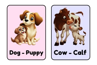 design printable animals flashcards for kids