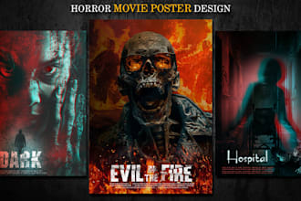 make horror movie posters for you