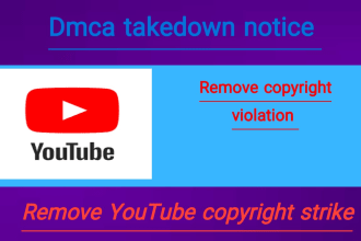 remove copyright violations and send counter notice to strikes on youtube