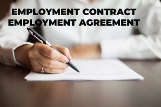 draft employment agreement or contract, shareholder contract