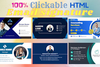 design HTML email signature or clickable email signature
