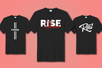 do simple typography t shirt design