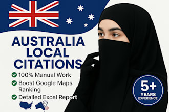 do 300 australia local citations and directory submission for local SEO