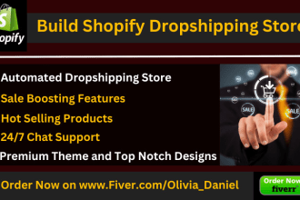 build shopify dropshipping store ecommerce website and shopify website