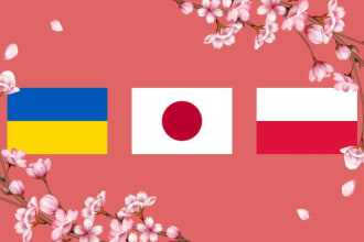 translate professionally into ukrainian, japanese, and polish