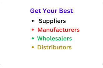 find suppliers, manufacturers, wholesalers, for your business