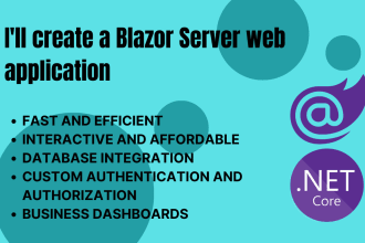 create stunning web application for you using blazor server