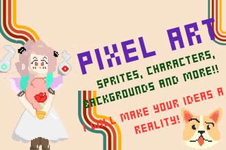 make professional quality pixel art characters for you
