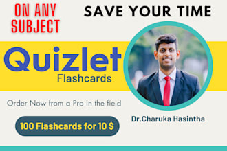 create high yield quizlet flashcards for you