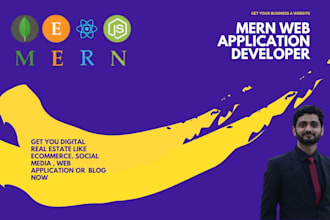 develop full mean mern stack custom website, webapp with react node js mongodb