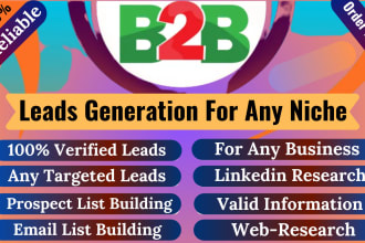 provide b2b targeted lead generation for any business