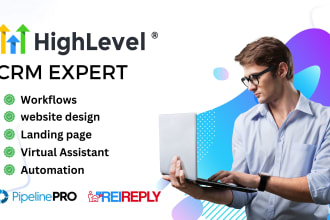 be gohighlevel, rei reply, pipelinepro sales funnel, website, automation expert