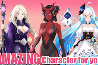 amazing fan art or original character in anime style for you