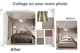 create complete bedroom textile design visualization in procreate
