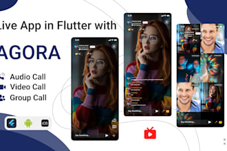 develop agora live streaming apps in flutter, android and ios