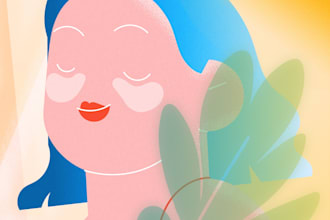 create custom modern flat vector art