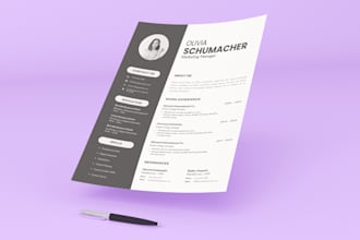 provide a professional resume, CV design service