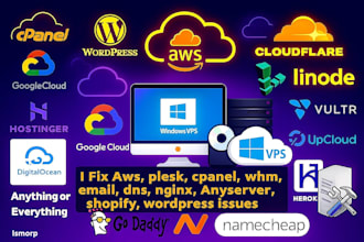 fix aws azure plesk cpanel cloud email dns vps server shopify wordpress issues