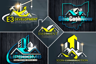 create a real estate, construction, and realtor logo