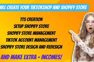 setup and manage tiktok shop and shopify store