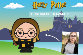 make you a harry potter chibi portrait