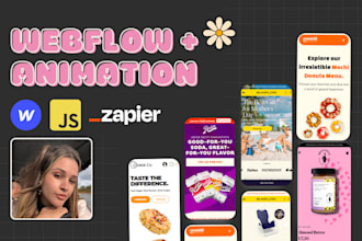 create a website in webflow with animations and figma design