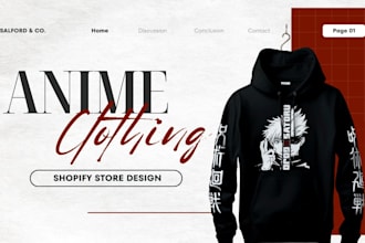 design stunning anime shopify store clothing anime shopify store anime website