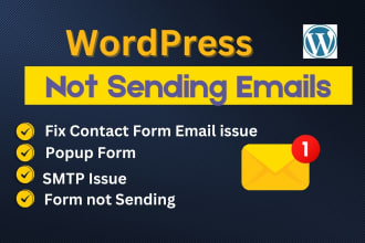 fix email issue, contact form issue, wordpress smtp, popup, configure wp gmail