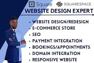 provide squarespace website design, redesign square online store
