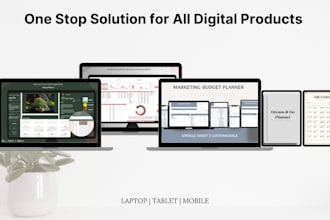 create custom digital products, digital planners, and digital templates