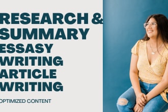 essay writing, case study, research and summary writing