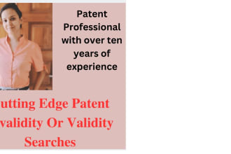 do patent invalidity or validity searches for your product