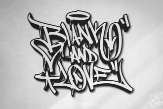 create graffiti tagging signature font logo